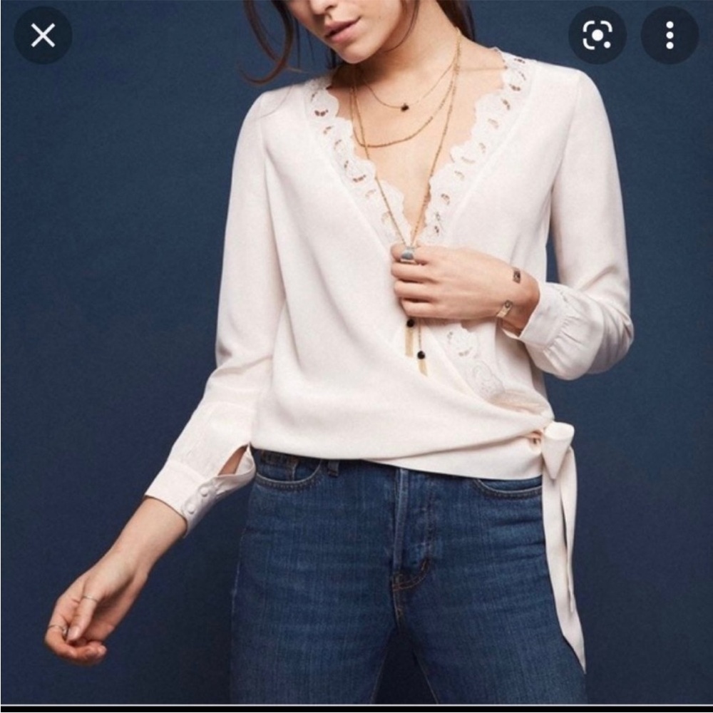 Sezane silk top 40